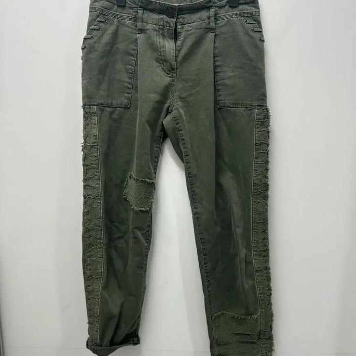 [BUNJANG] System Khaki Damage Detail Cargo Pants 30 / [만원 아라비아빈티지]시스템 카키 데미지 디테일 카고 바지 30