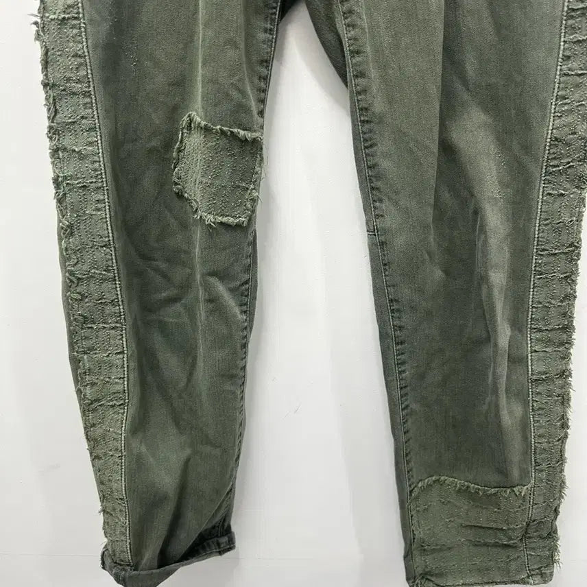 [BUNJANG] System Khaki Damage Detail Cargo Pants 30 / [만원 아라비아빈티지]시스템 카키 데미지 디테일 카고 바지 30