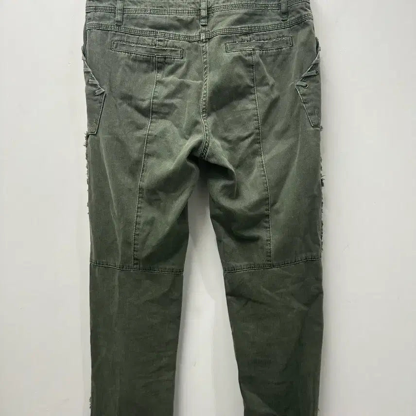 [BUNJANG] System Khaki Damage Detail Cargo Pants 30 / [만원 아라비아빈티지]시스템 카키 데미지 디테일 카고 바지 30