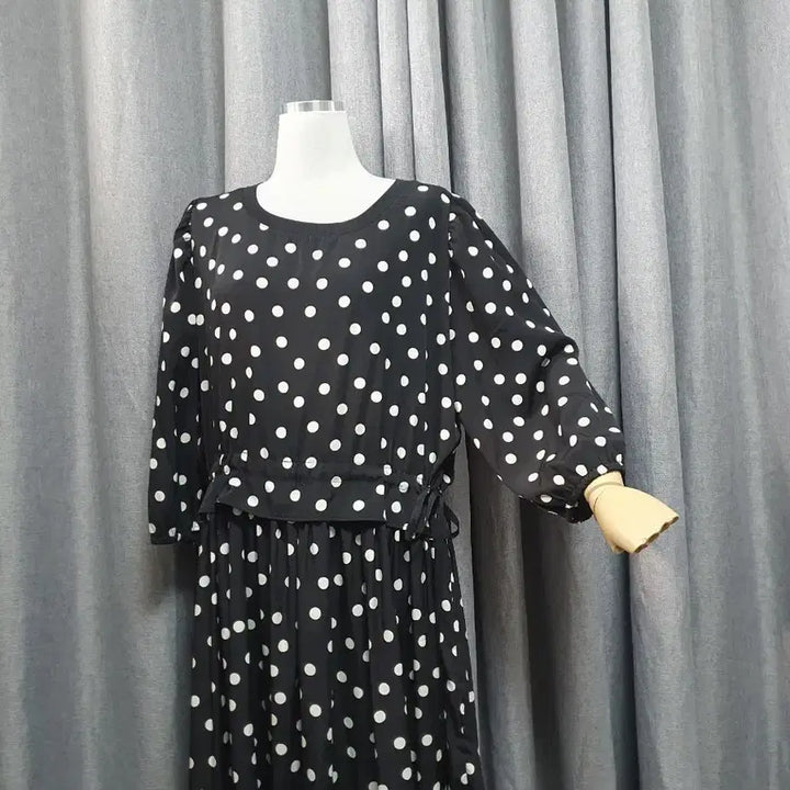 [BUNJANG] Dot Detail Maxi Dress / 도트 끈디테일 맥시원피스