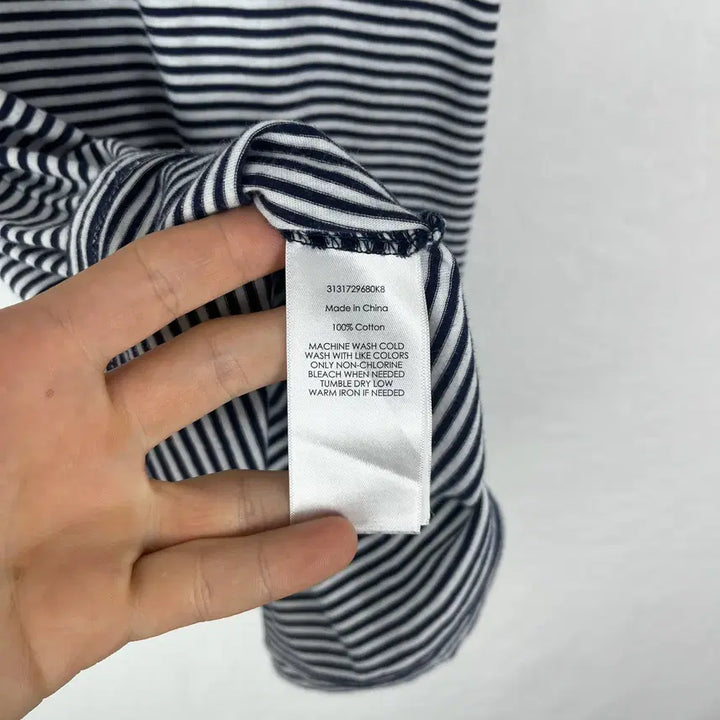 [BUNJANG] Polo Ralph Lauren Ruffle Stripe Sleeveless Top / Polo Ralph Lauren 러플 스트라이프 슬리브리스