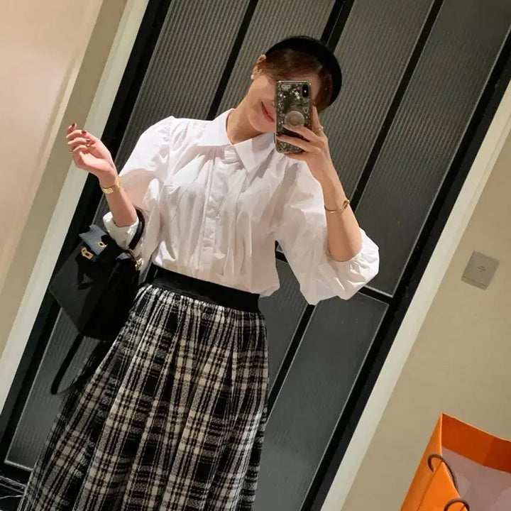 [BUNJANG] Vicinni French Shirt - Ivory / 바이씨니 프렌치 셔츠:)
