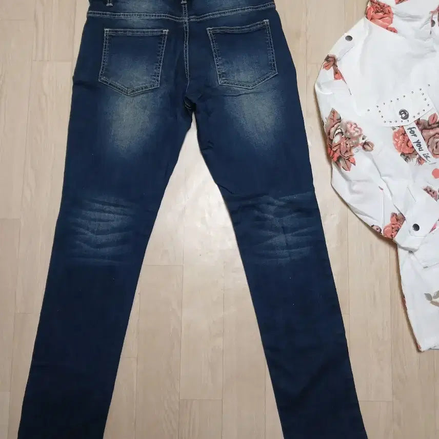 [BUNJANG] Indian Indigo Jeans + Cotton Jacket Bundle / 인디오 청바지(새상품)+면자켓 일괄,여성의류 점퍼