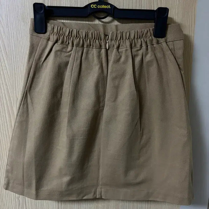 [BUNJANG] Bose Beige Cotton Mini Skirt / 보세 베이지 면치마