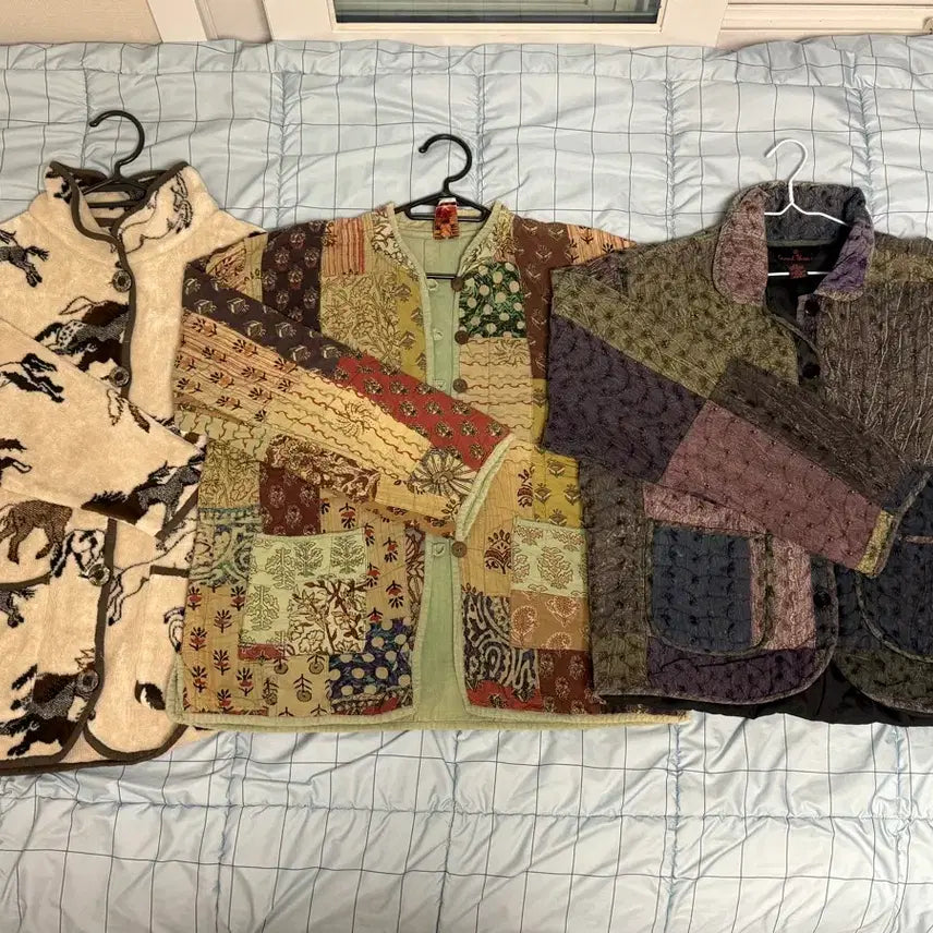 [BUNJANG] Vintage Patchwork Outerwear Bundle Set / 빈티지 패치워크 아우터