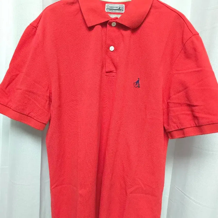 [BUNJANG] Beanpole Coral Short Sleeve Polo Shirt (Size L) / 빈폴 다홍색 반팔 카라 티셔츠(사이즈L,105)