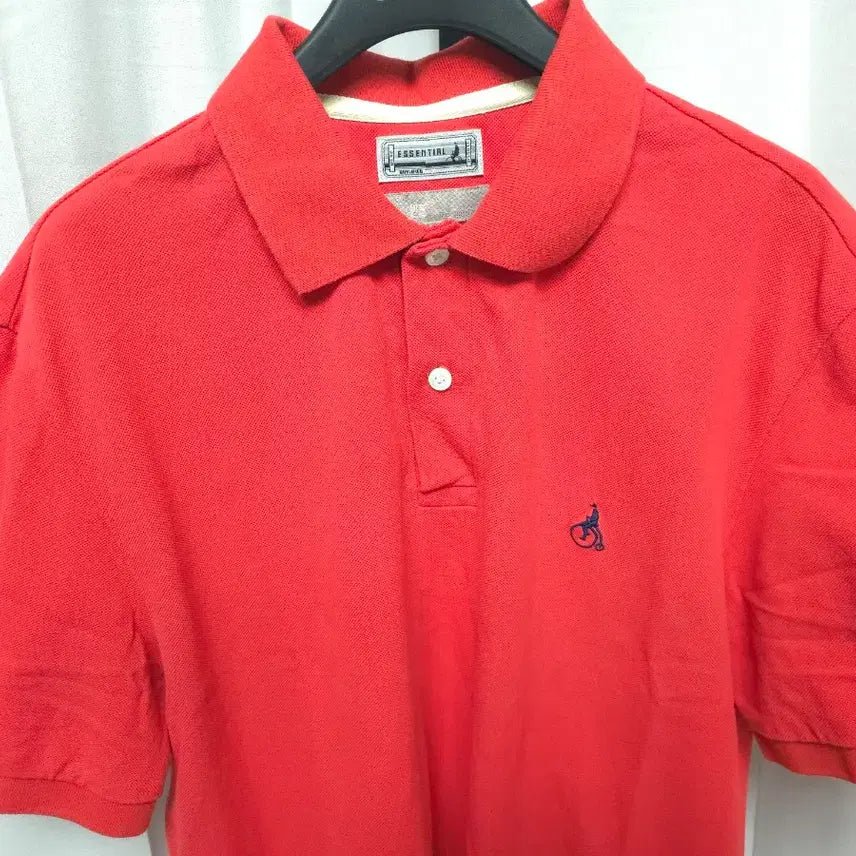 [BUNJANG] Beanpole Coral Short Sleeve Polo Shirt (Size L) / 빈폴 다홍색 반팔 카라 티셔츠(사이즈L,105)