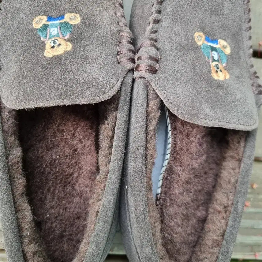 [BUNJANG] BEARPAW Karla Bear Suede Moccasin / (착샷) 베어파우 양털 슬립온 모카신