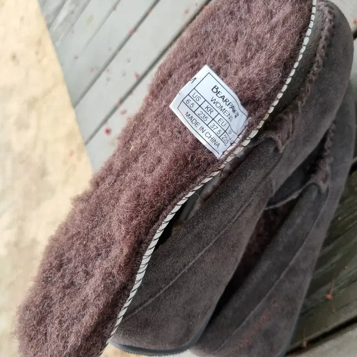 [BUNJANG] BEARPAW Karla Bear Suede Moccasin / (착샷) 베어파우 양털 슬립온 모카신