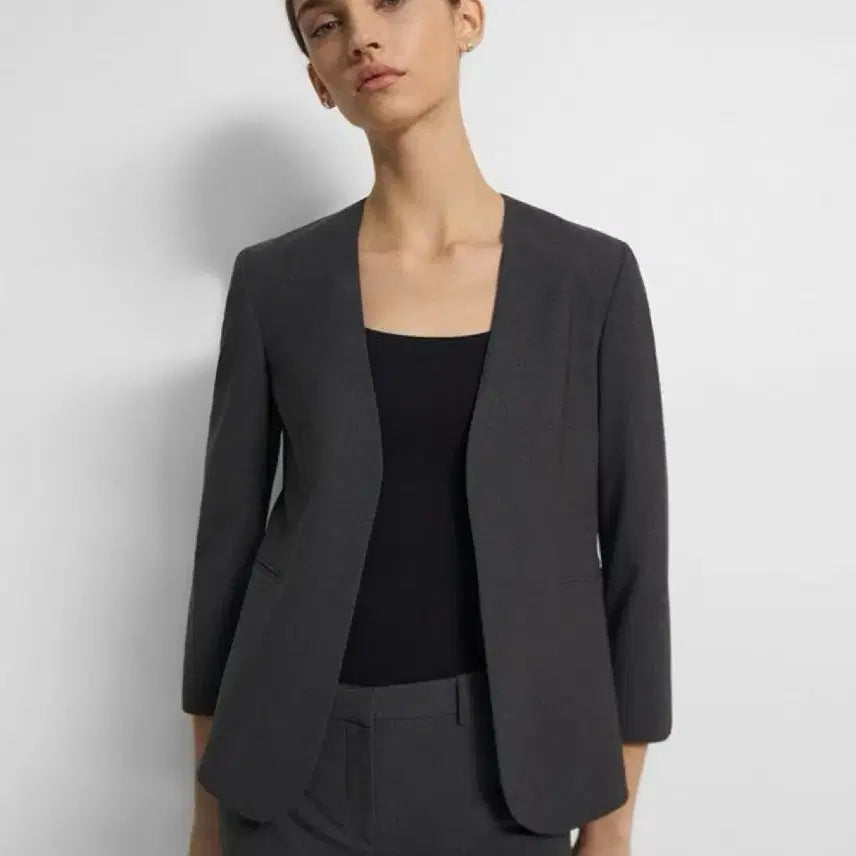 [BUNJANG] Theory Lindrayia Summer Wool V-Neck Jacket / 띠어리 THEORY 린드레이아 자켓 썸머울노카라브이넥오픈핑크오피스룩출근룩