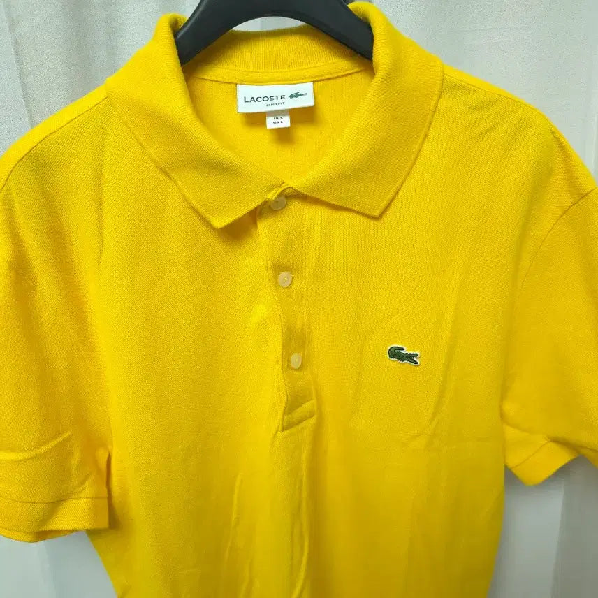 [SOLD OUT] 라코스테 노랑색 반팔 카라 티셔츠(사이즈L,105)