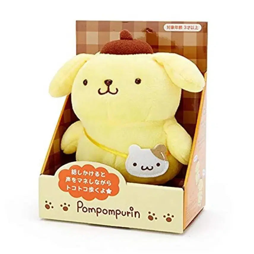 [BUNJANG] Sanrio Pompompurin Talking Walking Doll / 2019 산리오 폼폼푸린 산책 걷는 말하는 인형