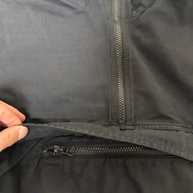 [BUNJANG] Stone Island Cotton Ripstop Smock Quarter Anorak Jacket L / 스톤아일랜드 코튼 립스탑 스목 쿼터 아노락 집업 L