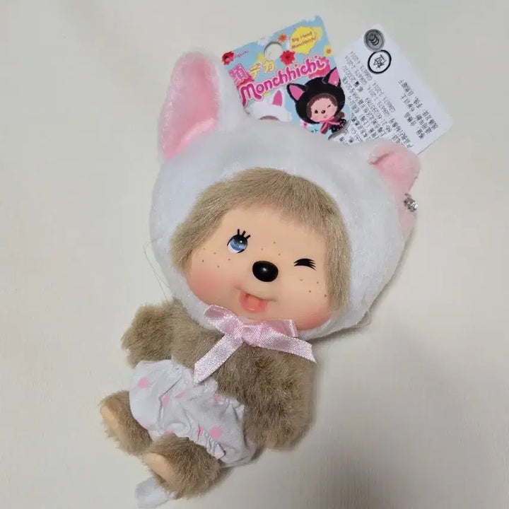 [SOLD OUT] 몬치치 윙크 캣 화이트 고양이 키링