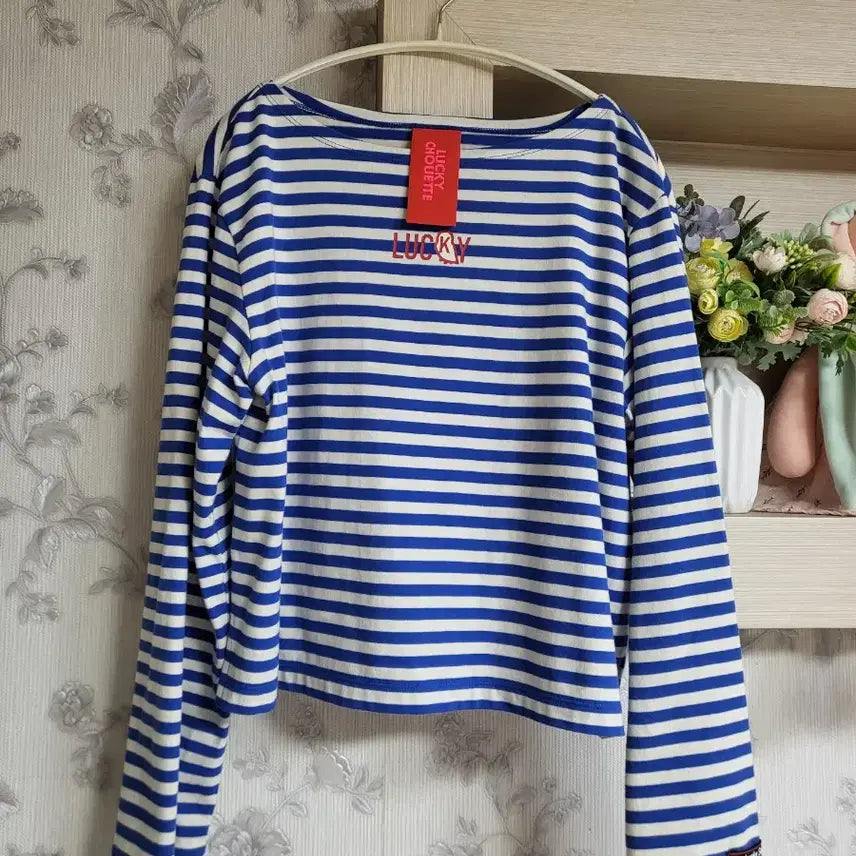 [BUNJANG] Lucky Chouette Striped Long Sleeve T-Shirt / 럭키슈에뜨 티셔츠 38