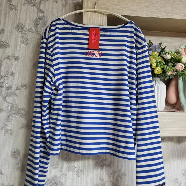 [BUNJANG] Lucky Chouette Striped Long Sleeve T-Shirt / 럭키슈에뜨 티셔츠 38