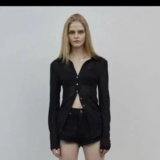 [BUNJANG] Bohemian Seoul Open Collar Shirt Black / 보헤미안서울 오픈카라 셔츠 블랙
