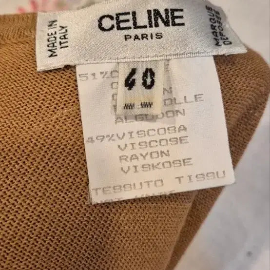 [BUNJANG] Celine Silk Pattern Knit Top / 셀린느  40    실크패턴배색   니트탑