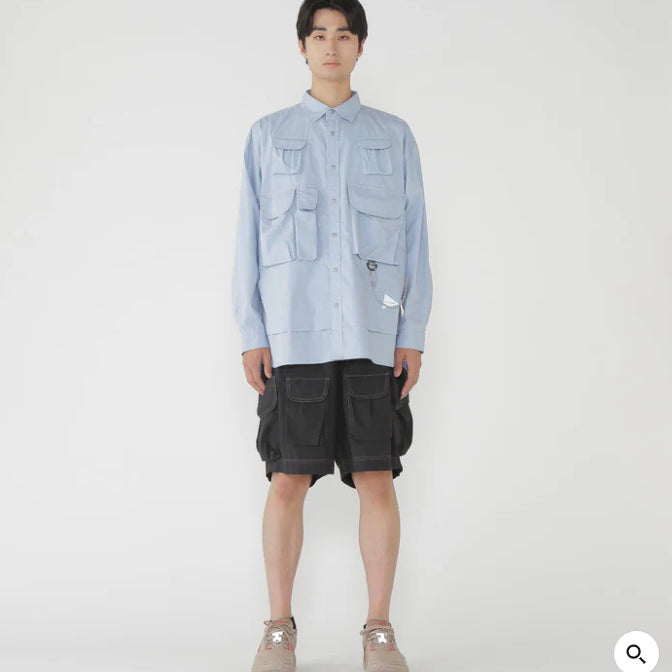 [BUNJANG] and wander Multi Pocket LS Shirt Blue (L) / 26SS 앤드원더 multi pocket LS shirt 블루 (L)