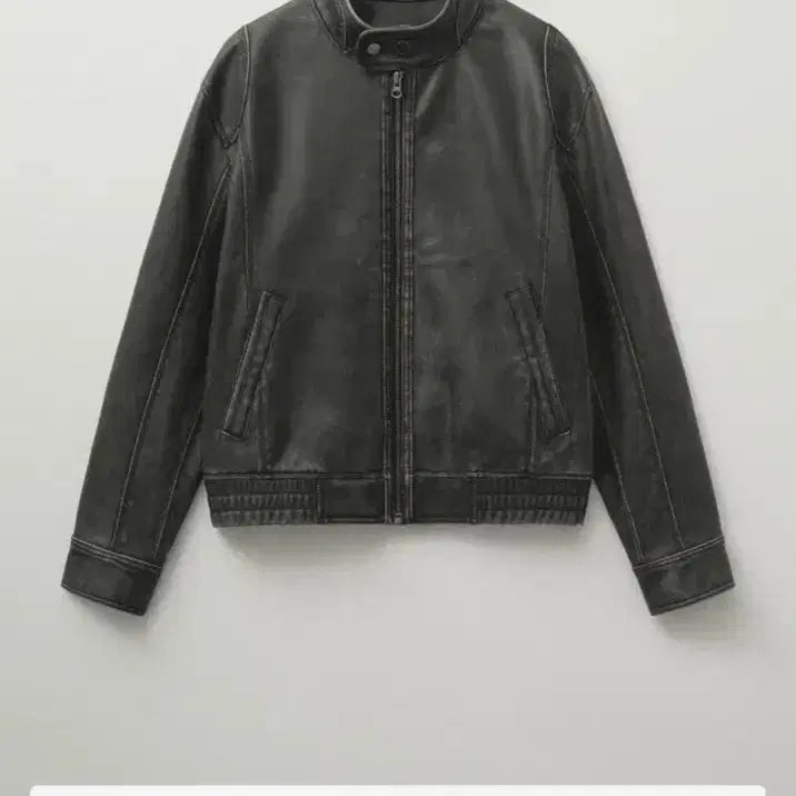 [SOLD OUT] 헬레네파리스 워시드 레더 블루종 점퍼