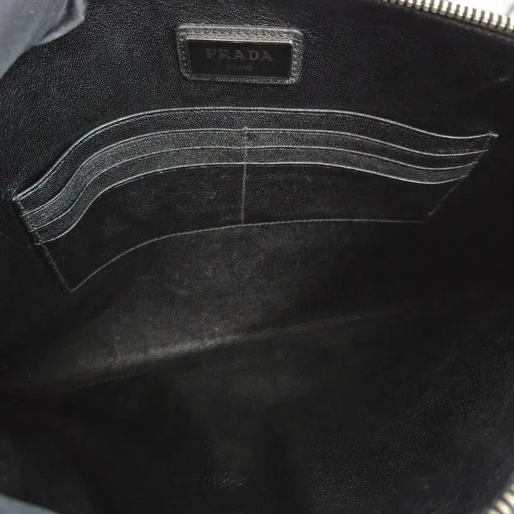 [BUNJANG] Prada Saffiano Triangle Logo Clutch Bag / [100%정품] 프라다 사피아노 삼각로고 클러치백 블랙 (2NH001)
