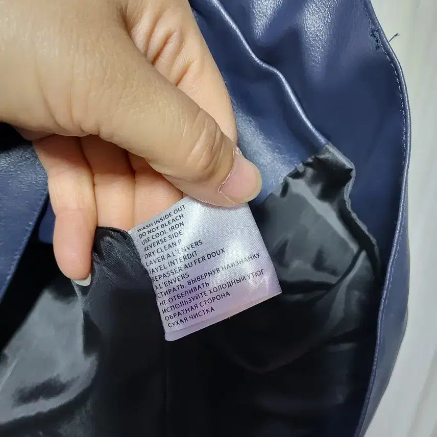 [BUNJANG] Crunky Youth Color Block Crop Leather Jacket / 크렁키유스 crunky_youth 배색 크롭 레더 자켓