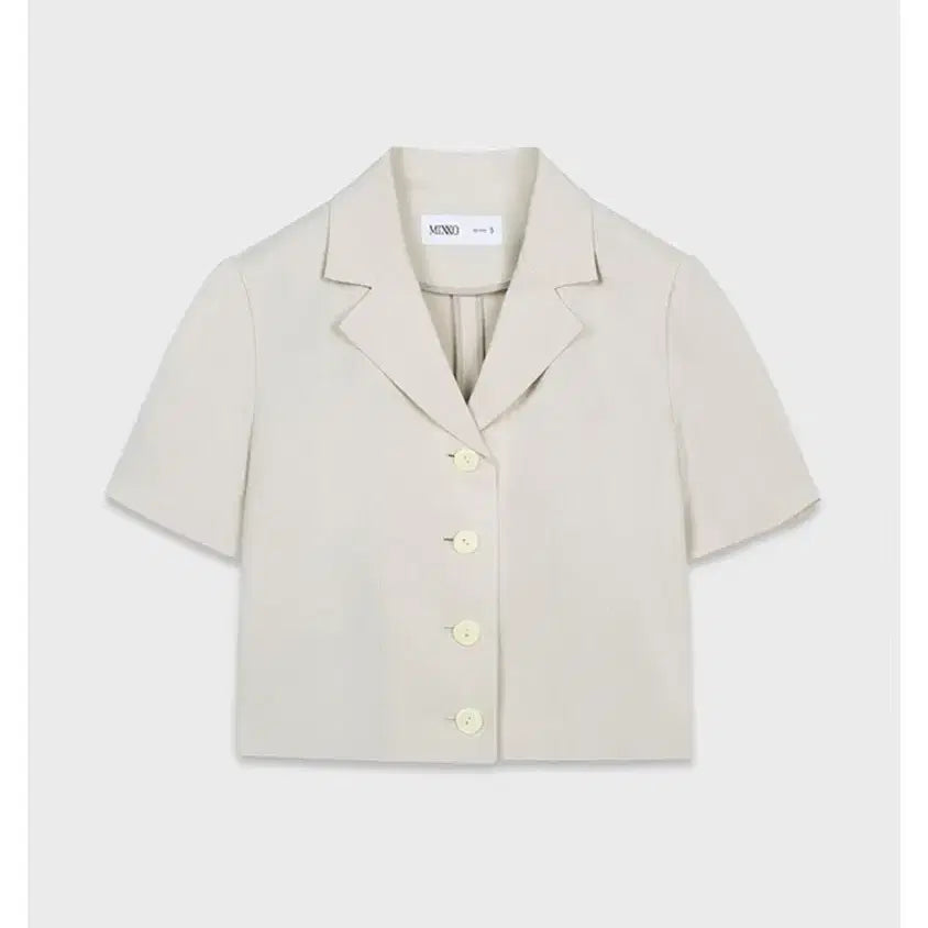 [BUNJANG] MIXXO Tailored Straight Fit Short Sleeve Jacket Ivory / 미쏘 테일러드 일자핏 반팔 숏자켓 아이보리