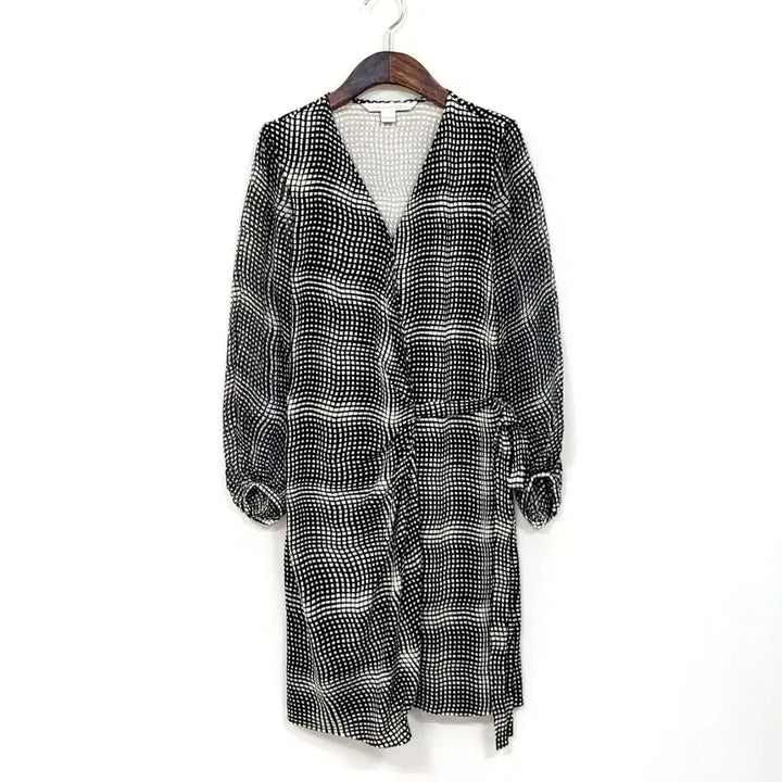[BUNJANG] DVF Silk Jersey Bishop Sleeve Wrap Dress / +DVF 실크 저지 비숍 시폰 소매 랩 원피스 매장판 Y921