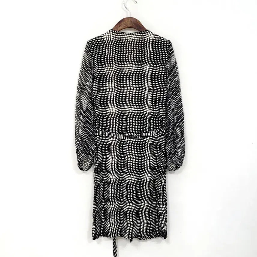 [BUNJANG] DVF Silk Jersey Bishop Sleeve Wrap Dress / +DVF 실크 저지 비숍 시폰 소매 랩 원피스 매장판 Y921
