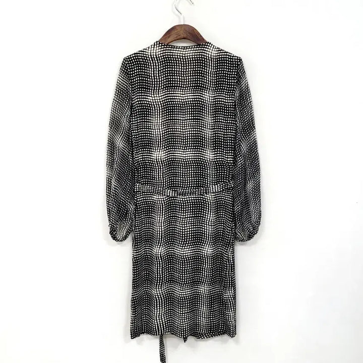 [BUNJANG] DVF Silk Jersey Bishop Sleeve Wrap Dress / +DVF 실크 저지 비숍 시폰 소매 랩 원피스 매장판 Y921