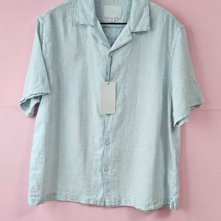 [SOLD OUT] 자라 하늘색 반팔 셔츠 새상품