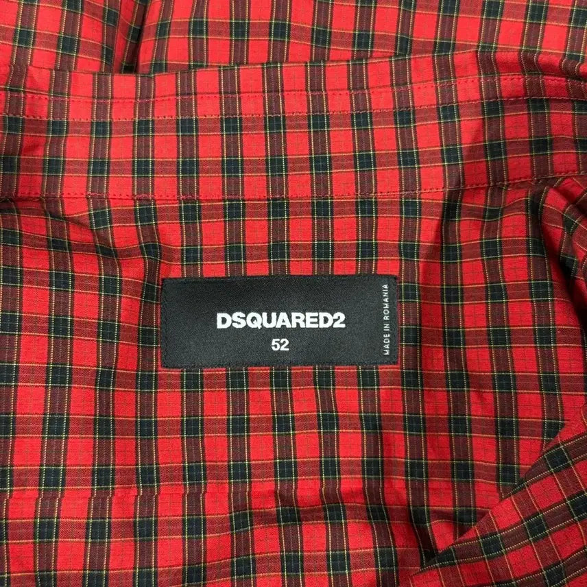 [BUNJANG] [L] 디스퀘어드2 DSQUARED2 레드 타탄 체크 셔츠 남방 / [L] 디스퀘어드2 DSQUARED2 레드 타탄 체크 셔츠 남방