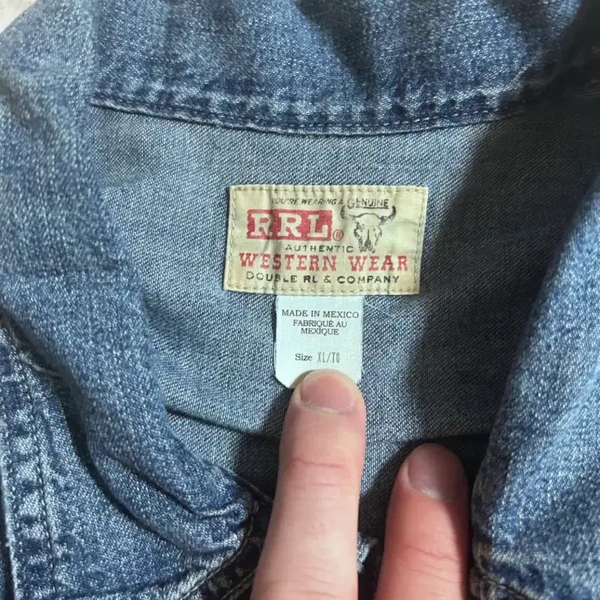 [BUNJANG] RRL 휴스턴 웨스턴 데님 자켓 XL / RRL 휴스턴 웨스턴 데님 자켓 XL