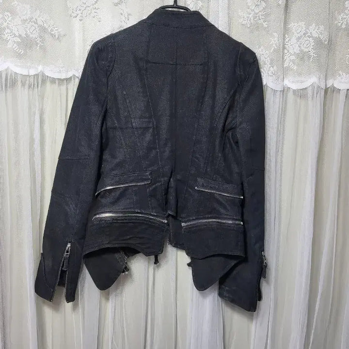 [BUNJANG] BLAZE Black Denim Rider Jacket / 블레이즈 BLAZE 블랙 데님 라이더 자켓(쟈크 1단 2단변형)