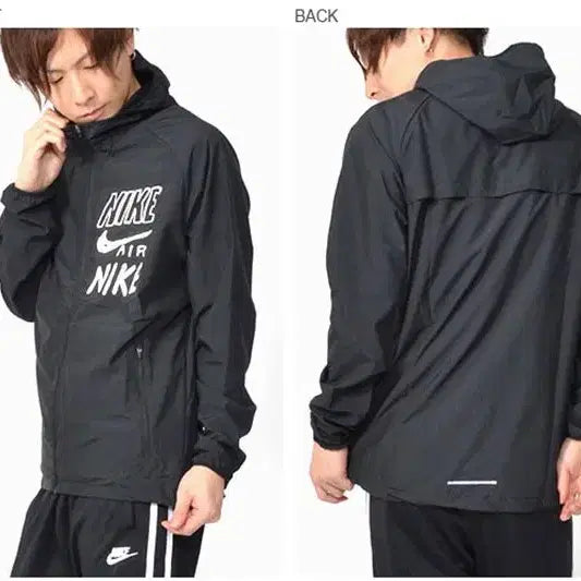 [BUNJANG] Nike Essential Hooded Windbreaker Jacket - Black - Men&