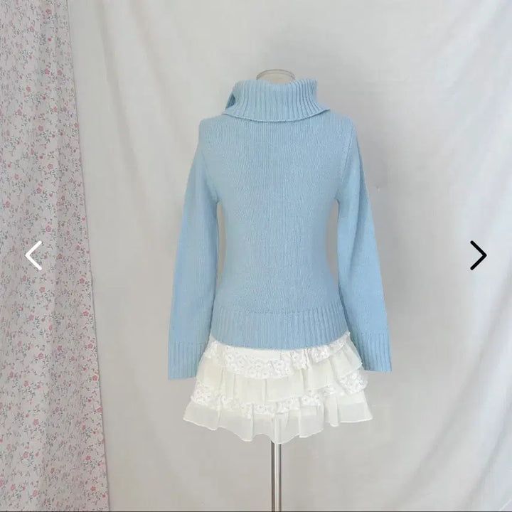 [BUNJANG] Moodbridge Sky Blue Mizuiro Cable Knit Sweater / 무드브릿지 스카이블루 미즈이로 하늘색 꽈배기 니트