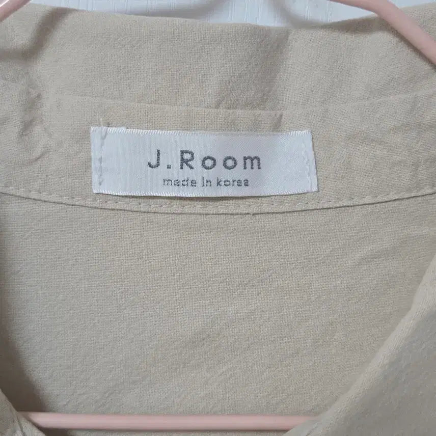 [BUNJANG] Yuripit Beige Collar Neck Shirt Dress / 여리핏 소녀룩 스쿨룩 베이지 카라넥 셔츠 원피스