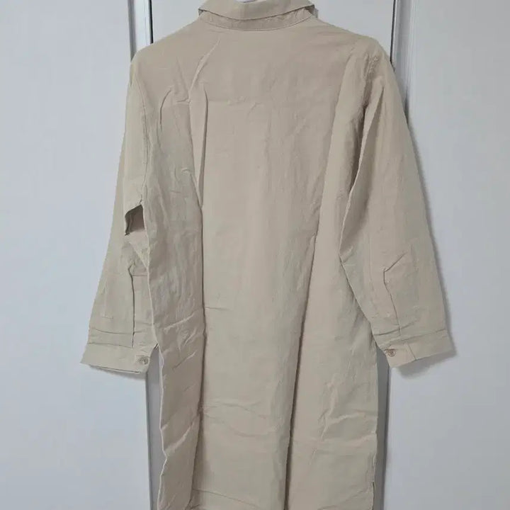 [BUNJANG] Yuripit Beige Collar Neck Shirt Dress / 여리핏 소녀룩 스쿨룩 베이지 카라넥 셔츠 원피스