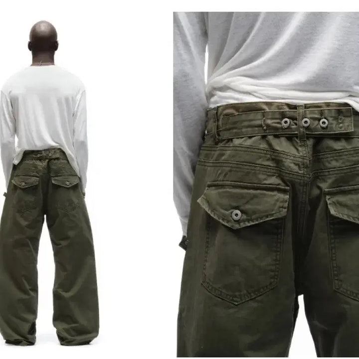 [BUNJANG] Nofaithstudios Herringbone Pants Khaki / Nofaithstudios 헤링본 팬츠 카키