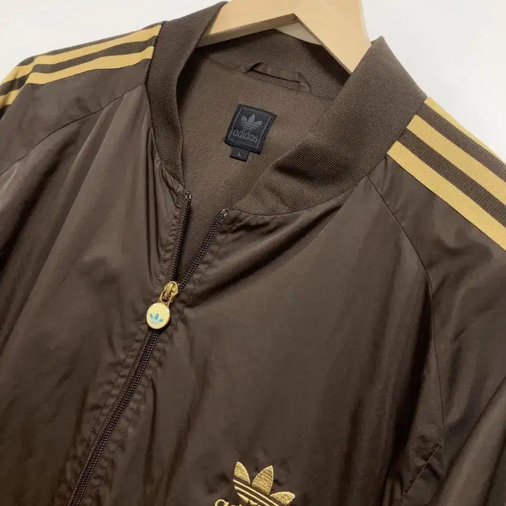 [BUNJANG] Adidas Brown Gold Jersey Zip-Up Track Top Jacket / 아디다스 브라운 골드 져지 갈금 자켓 집업 트랙탑