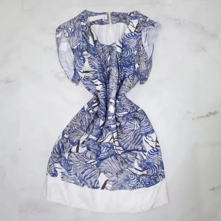 [BUNJANG] Obzee Blue Patterned Princess Dress / Obzee 원피스 1