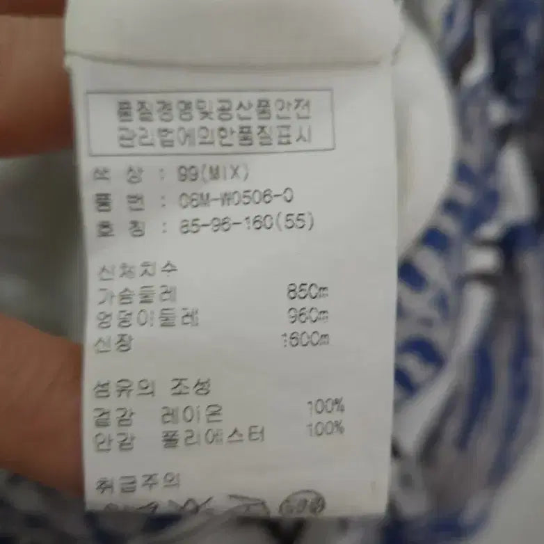 [BUNJANG] Obzee Blue Patterned Princess Dress / Obzee 원피스 1