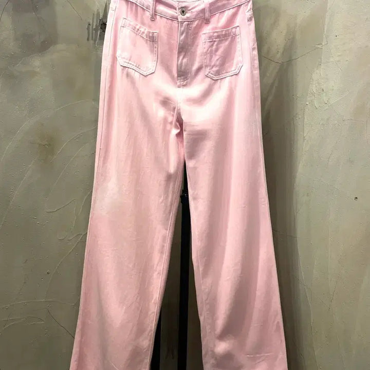 [SOLD OUT] 미우미우 코튼캔디 와이드 면 팬츠 M(26)