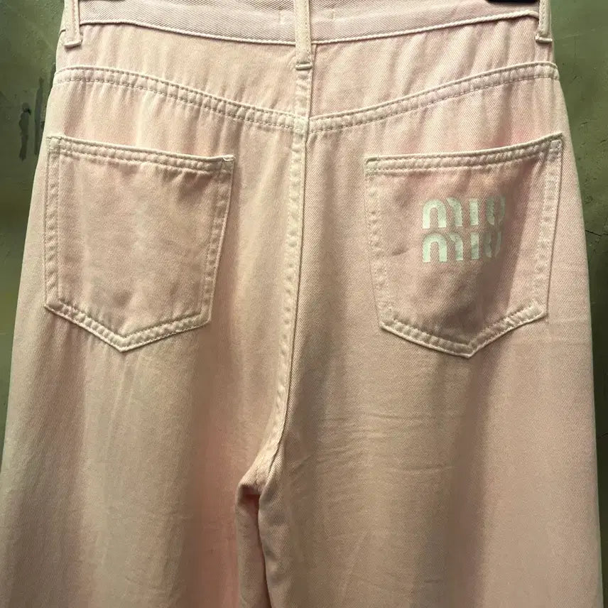 [SOLD OUT] 미우미우 코튼캔디 와이드 면 팬츠 M(26)