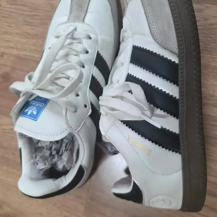 [BUNJANG] Adidas Samba White and Black Sneakers / 아디다스 삼바 흰검 운동화