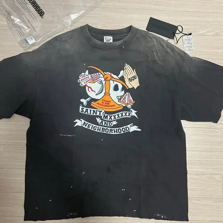 [BUNJANG] Saint Michael x Neighborhood Short Sleeve XXL / 세인트미카엘 x 네이버후드 STHD 반팔 XXL