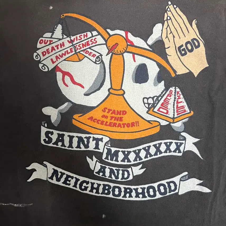 [BUNJANG] Saint Michael x Neighborhood Short Sleeve XXL / 세인트미카엘 x 네이버후드 STHD 반팔 XXL