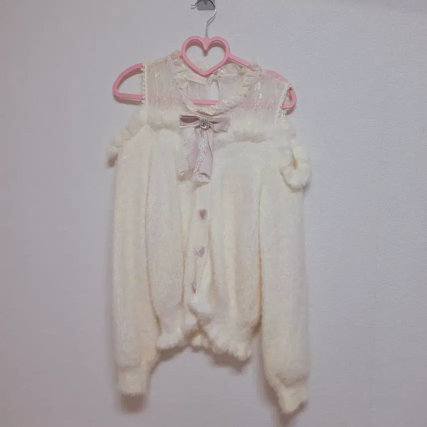 [BUNJANG] Liz Lisa Angora Fur Knit Top / 정품) 리즈리사 앙고라 퍼 니트 흰핑