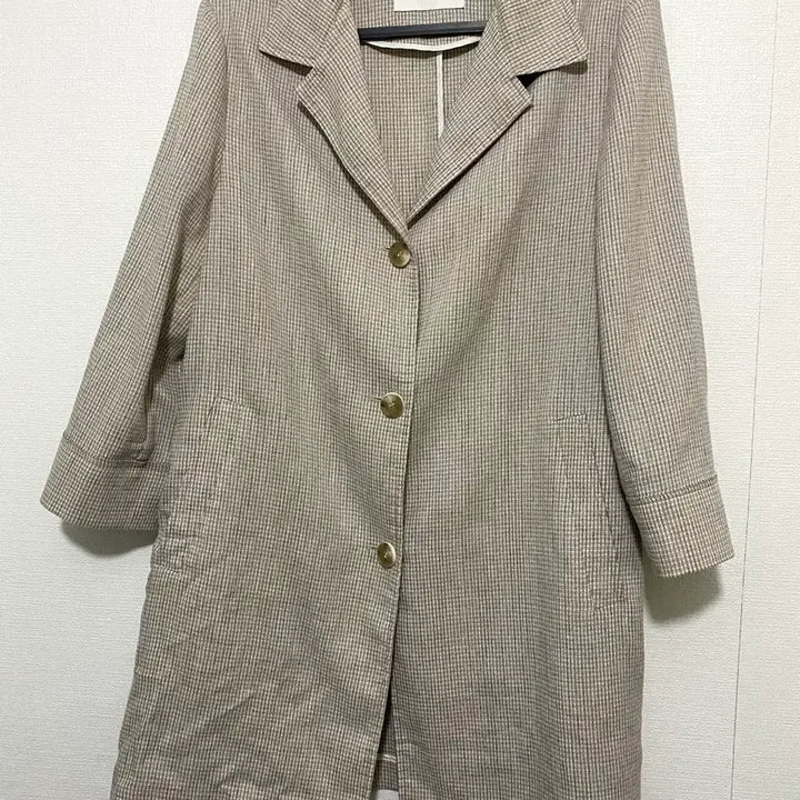 [SOLD OUT] 더레노마 마혼방 체크카라넥 하프 자켓 23SS