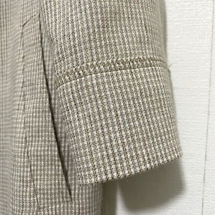[SOLD OUT] 더레노마 마혼방 체크카라넥 하프 자켓 23SS